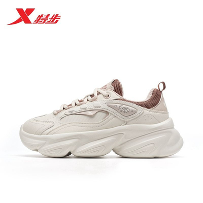 特步女鞋老爹鞋新款运动休闲鞋