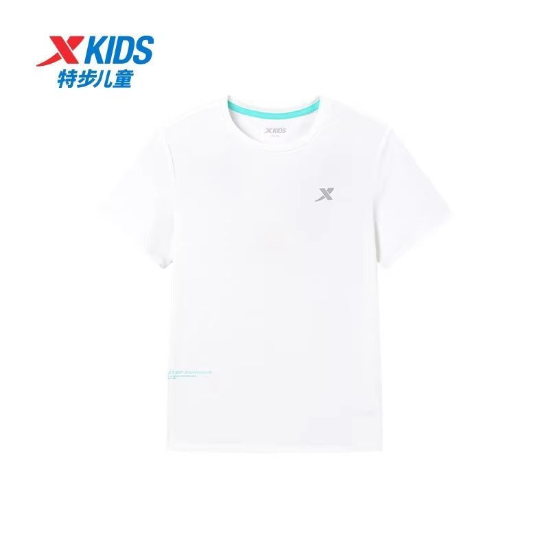 特步儿童短袖T恤男童2025夏季新款中大童冰丝透气675225014169