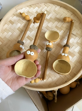 手作葫芦水瓢咖啡勺文玩摆件