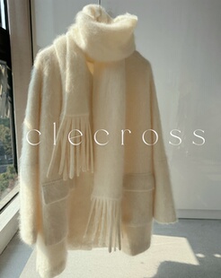 【初阳入冬暖】大衣+围巾暖意层叠 蜷缩温暖 D级珍贝 100山羊绒