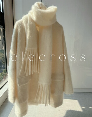 【初阳入冬暖】大衣+围巾暖意层叠 蜷缩温暖 D级珍贝 100山羊绒