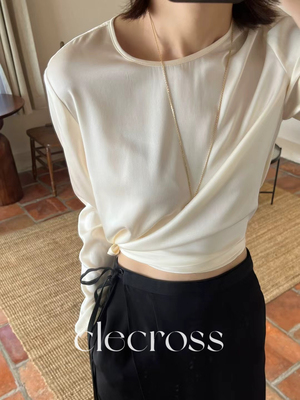 【苍山雪·洱海月】垂坠舒凉 100桑蚕丝极简上衣 长袖防嗮服