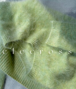 100山羊绒 清雅软糯 长绒柔暖O圆领毛衣A 绿野仙踪