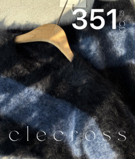 【蓝调条纹】100山羊绒拉绒 大版慵懒O领毛衣 干洗