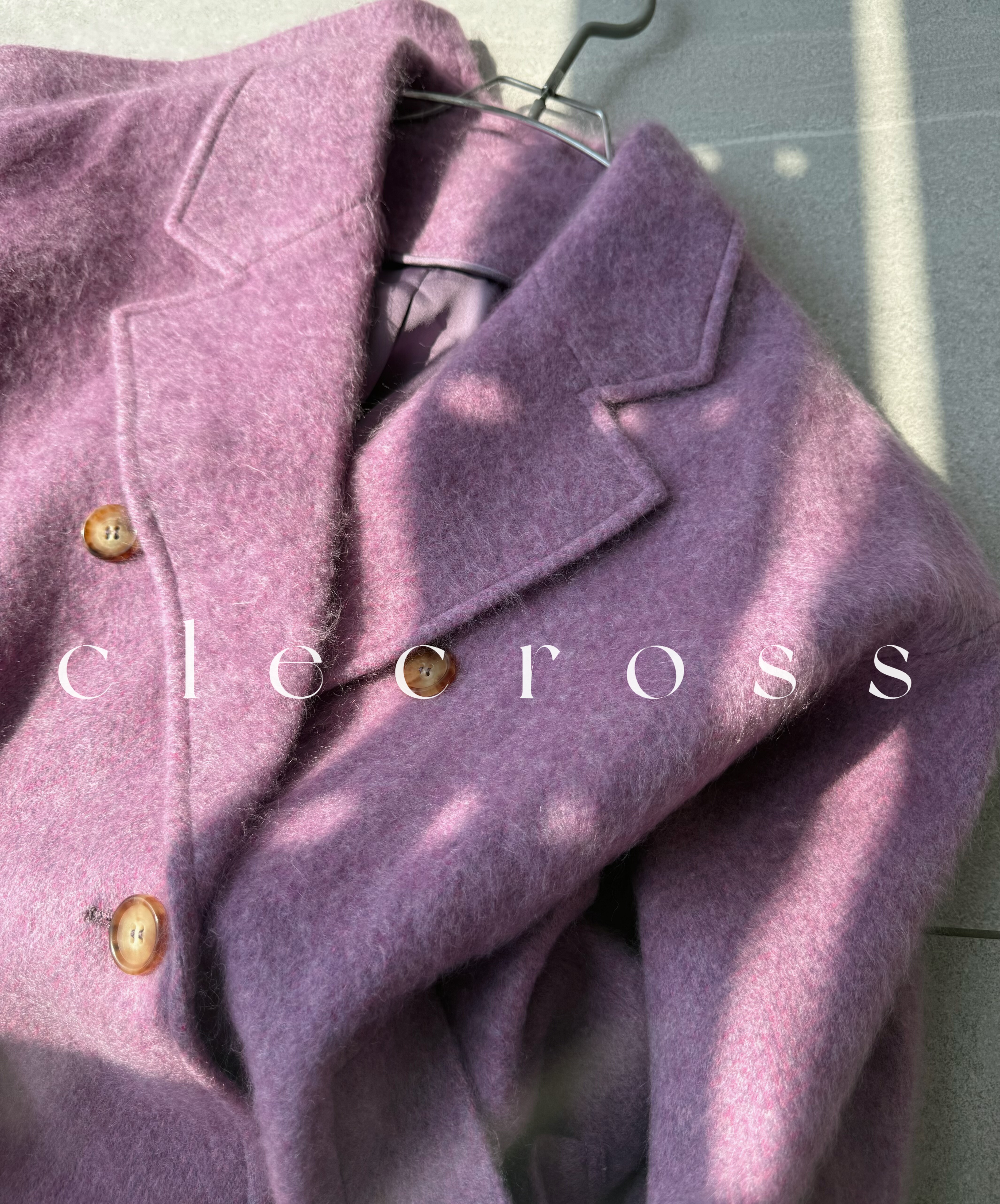 【温暖叙事诗】柔润舒暖 纹理花纱 100山羊绒D拉绒 长款质感大衣