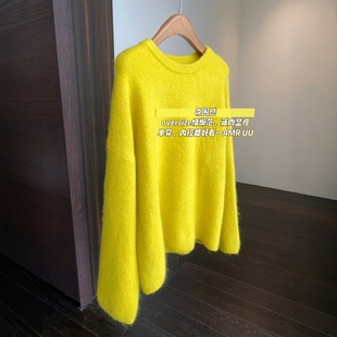 AMR 少女感～颜色好美显白减龄慵懒舒适保暖针织毛衣女秋冬新