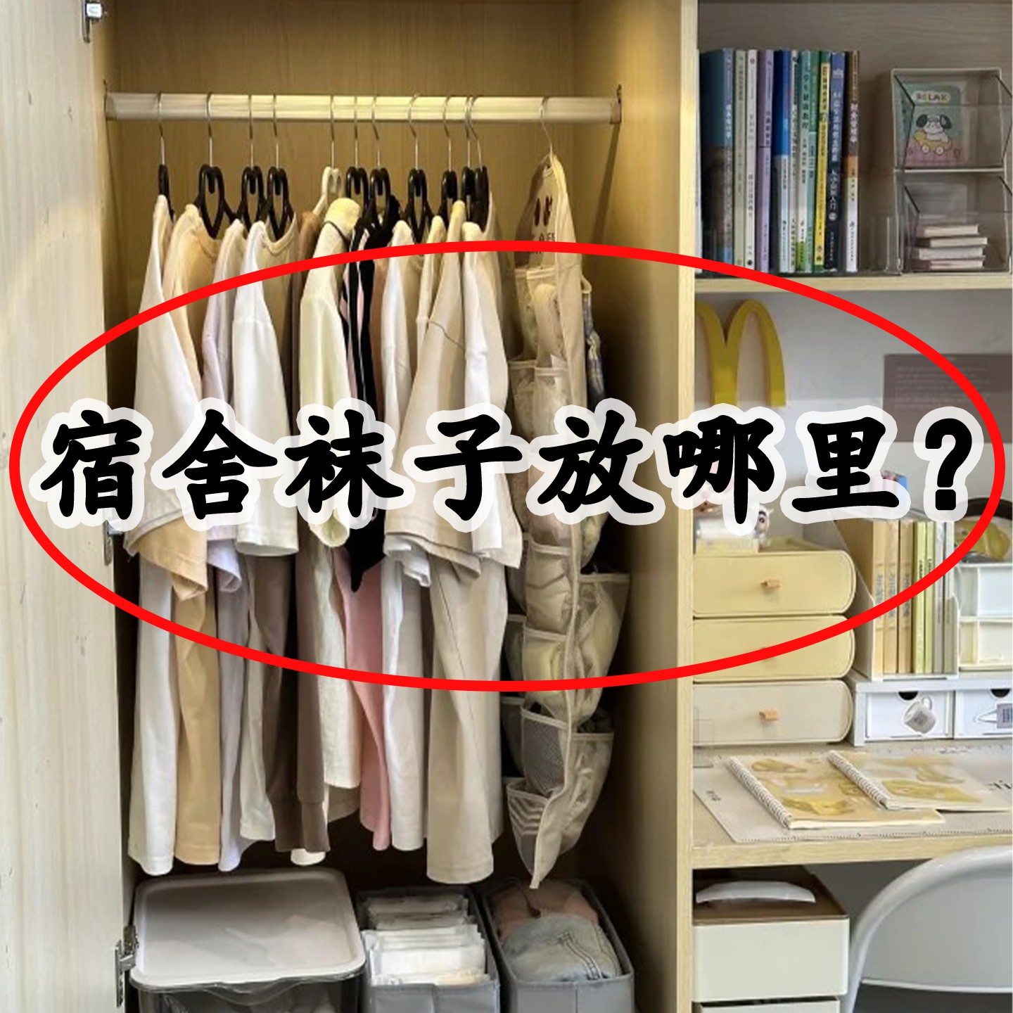 开学宿舍用品大容量男女内衣袜子收纳袋子宿舍收纳便携衣架