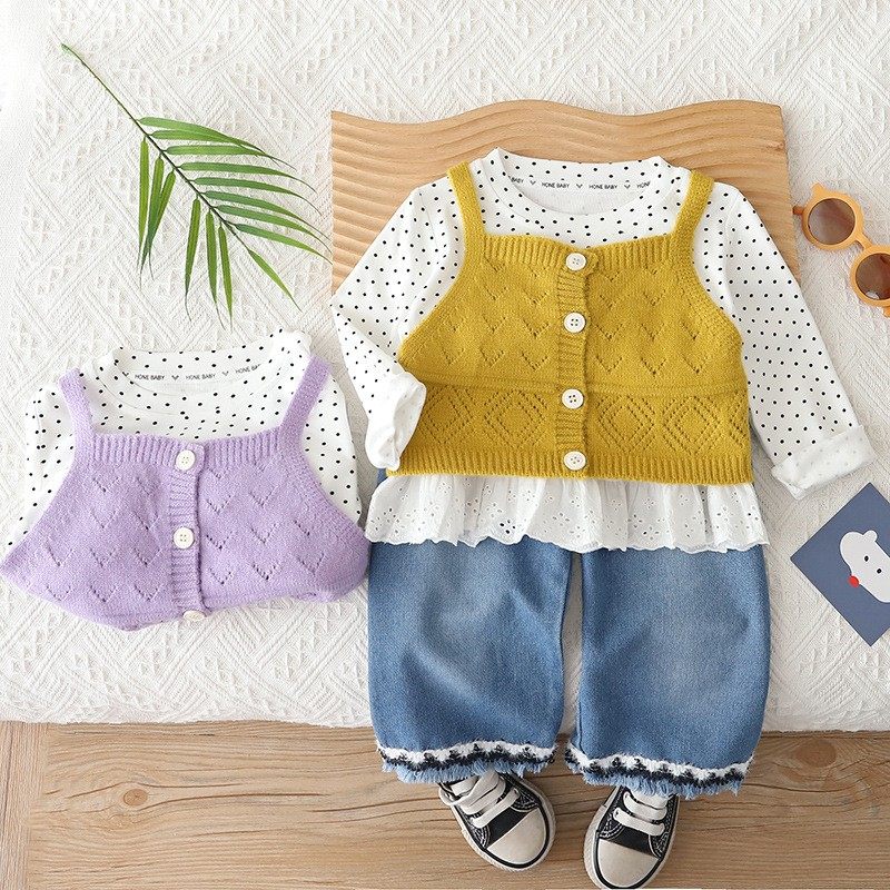女宝宝春装套装2026新款休闲洋气儿童女童春秋季吊带毛衣三件套潮,童装/婴儿装/亲子装,儿童运动套装,淘宝优惠券,粉丝福利购,淘宝优惠卷