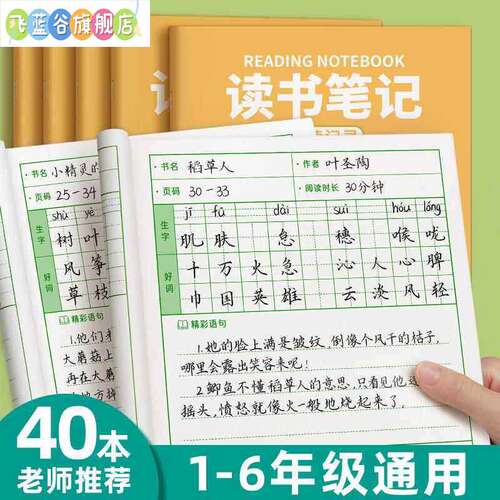 读书笔记好词好句好段阅读记录笔记本5摘抄本小学生语文日积月累