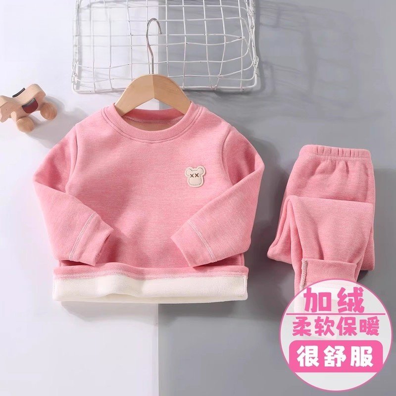 亲子秋衣卫生裤棉毛衫男童女童儿童秋冬加绒加厚保暖内衣套装奥粒,童装/婴儿装/亲子装,内衣套装,淘宝优惠券,粉丝福利购,淘宝优惠卷