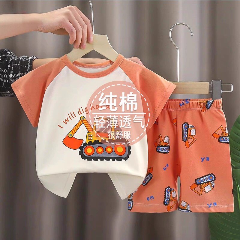 儿童短袖套装纯棉女童夏装男童t恤宝宝婴儿衣服韩版童装短裤运动