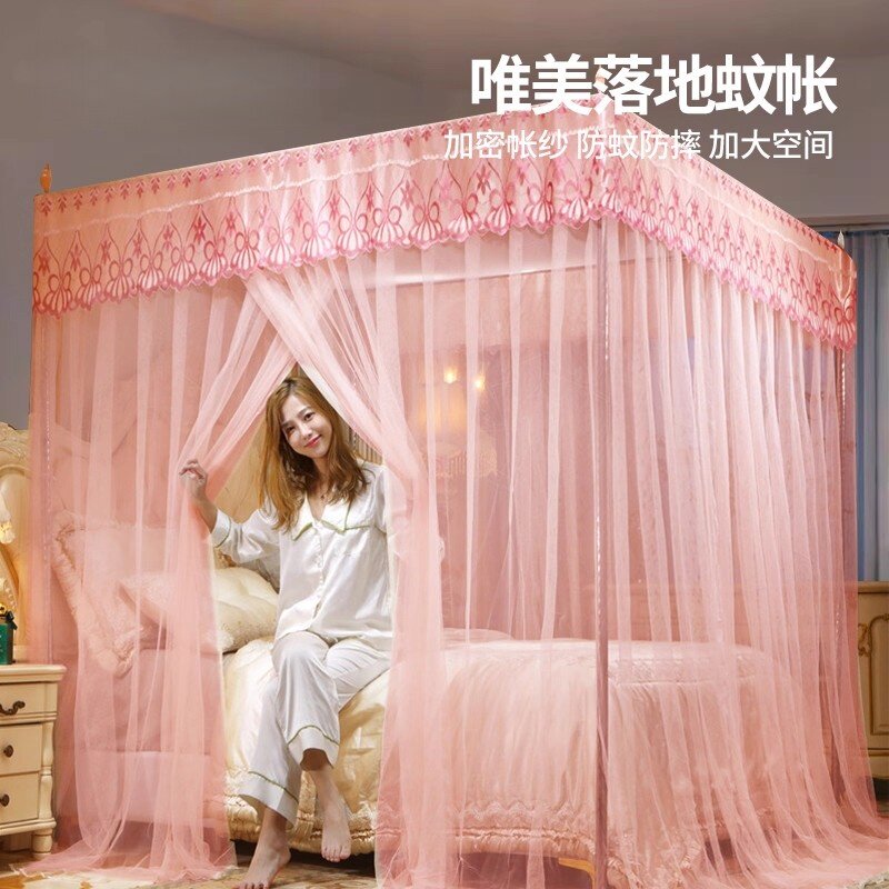 落地式蚊帐三门家用卧室2026新款高级宫廷风支架加粗加厚免安装