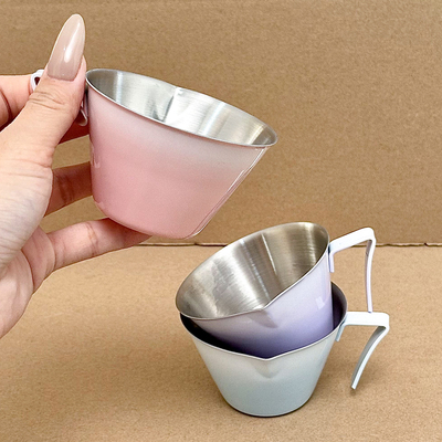 【怪高级的咖啡萃取杯】不锈钢量杯浓缩接液意式咖啡机100ml奶盅