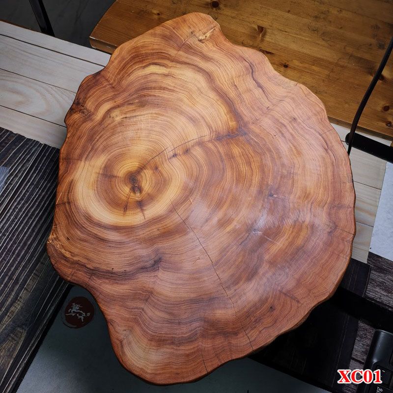 太行崖柏随型原木瑕疵杯垫壶垫