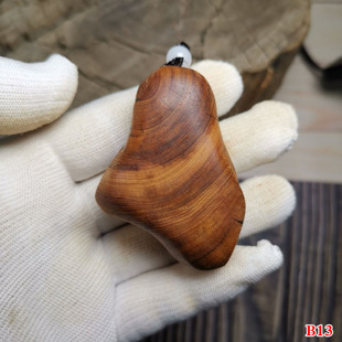 崖柏之家太行陈化香料手把件天然实木无漆无泡油黑油料随型闻香件