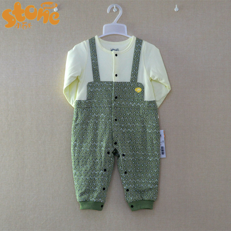 连体衣小石头爬服保暖闭裆春秋