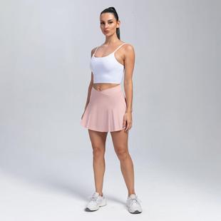 Women Tennis Skirt Running Yoga Clothes Culottes Yoga Waist