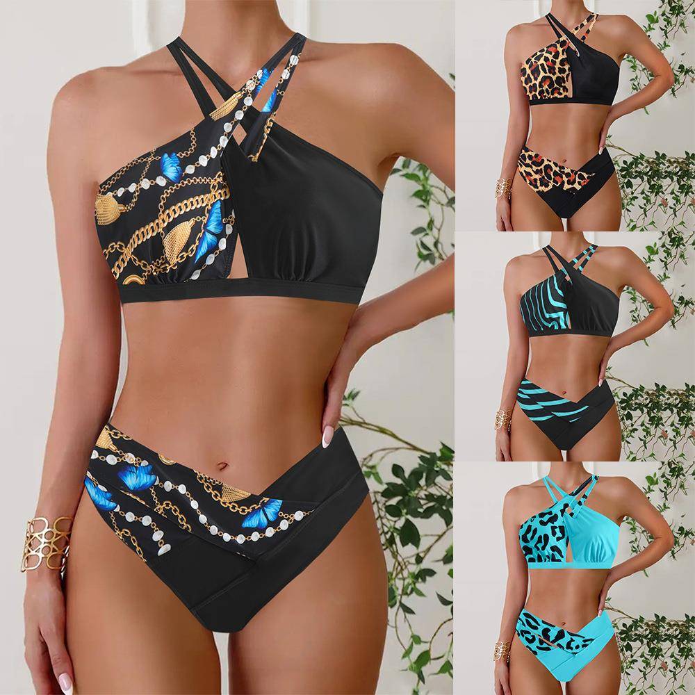 size triangle neck bikini large halter swimsuit Swimsuit