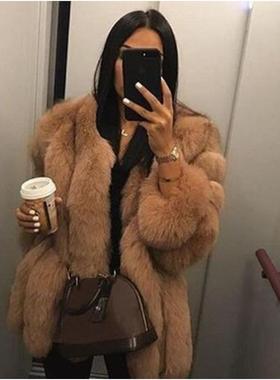 -xl mink coats autumn winter fluffy black faux fur coat