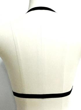 Sexy bra straps hollow see-through elastic top