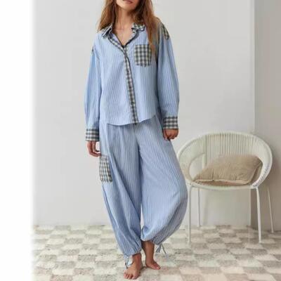 loungewear tapered drawstring and shirt lapel down button