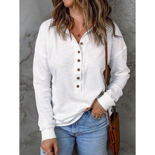 knitted sweater color sleeve women lapel for loose top