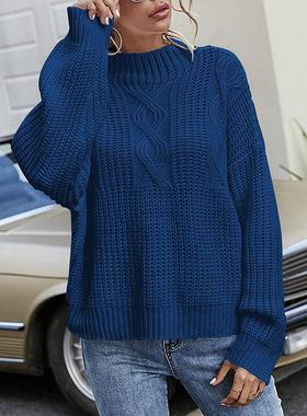 womens autumnwinter pullover sweater  medium neck smooths