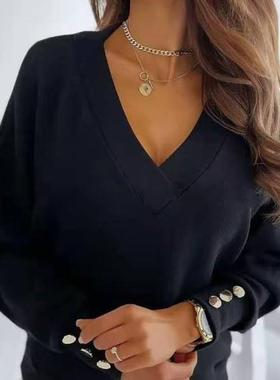 and underlay autumn loose pullover casual lady flowers tops