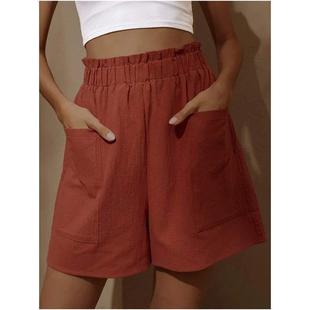 high waist shorts Womens large bud fashionable size flower