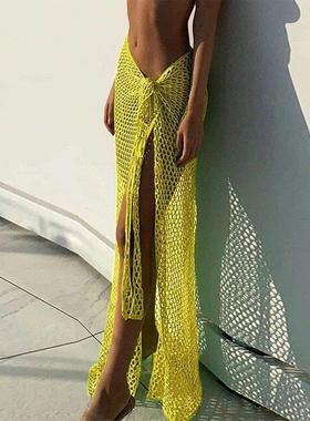 new croche beach up sexy see through dress for women knit