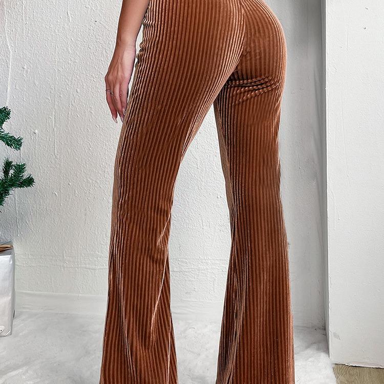 Corduroy wide-leg fashionable casual color for flared women