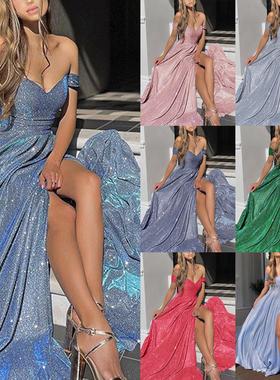 clothing trending women dress split fashion sexy strapless