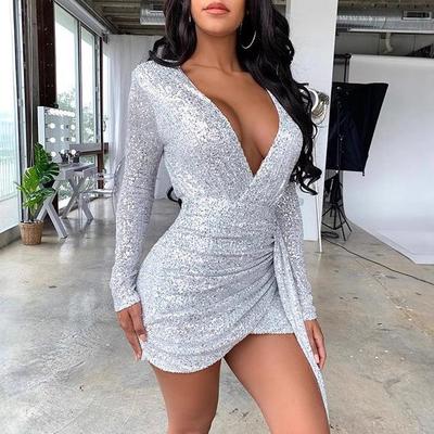 ruched mini metallic dress dress hip wrap party vestidos