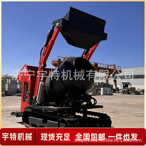 搅拌车圆筒自拌型不凝固爬山虎朝天锅混凝土提升搅拌机