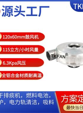 120x60mm高压鼓风机用于燃料电池工业炉电力轨清洁吸料泵机