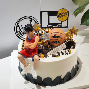 饰摆件流川枫61六一儿童节灌篮高手樱木花道 男生篮球生日蛋糕装