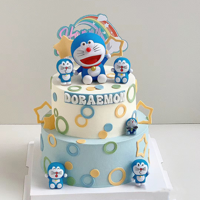 叮当猫周岁可爱生日蛋糕