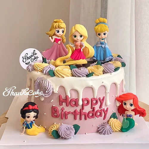 Q版迷你6款公主生日蛋糕