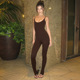 2026欧美新款 背心长连体裤 超模霸气低胸夜店性感露背无袖 吊带修身