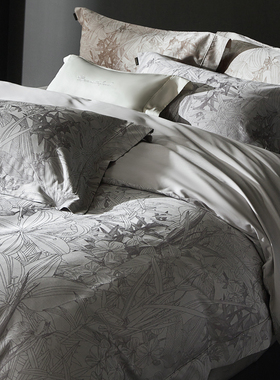 轻奢100S天丝棉全棉四件套数码印花亲肤柔软被套床单1.8床上用品