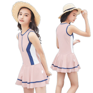 女童泳衣中大童新青少年儿童