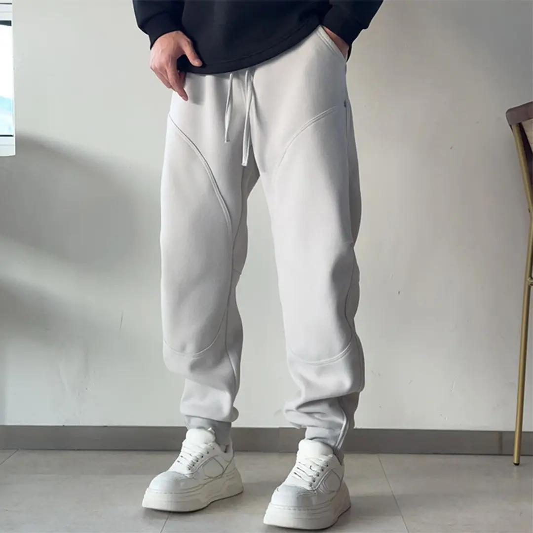 原创美式痞帅束脚休闲运动卫裤男秋冬加绒宽松小脚拉链长裤97297
