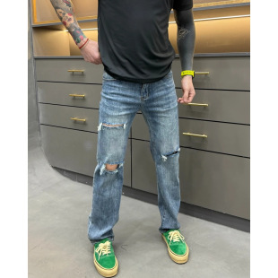 新款 牛仔裤 时尚 破洞合身小直筒男士 925 休闲百搭净版 2026春季