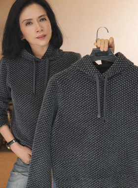 瑜姐男装 冬季原创新款长袖免烫抗皱休闲高端时尚卫衣25DU3319