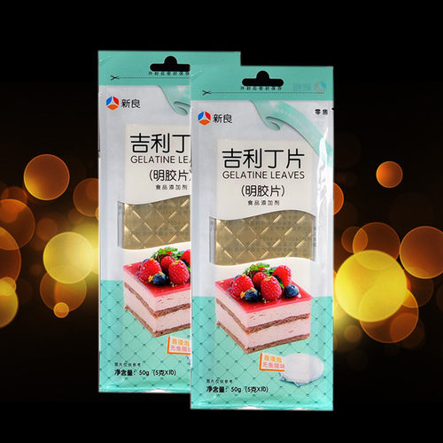 吉利丁片 新良烘焙专用明胶片食用果冻布丁慕斯蛋糕材料50g - 封面