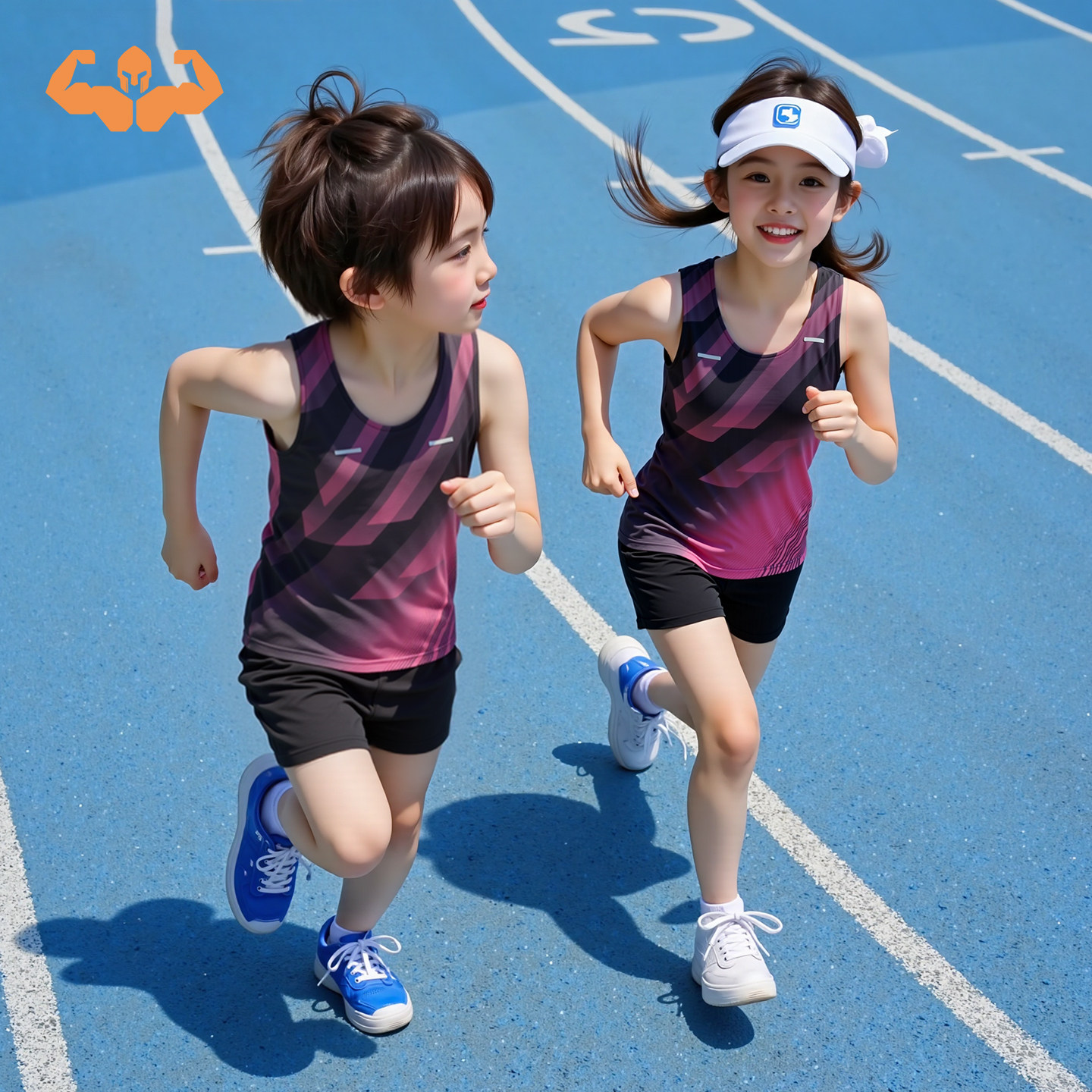 2026新款儿童田径服背心运动套装专业透气跑步中小学生比赛训练服