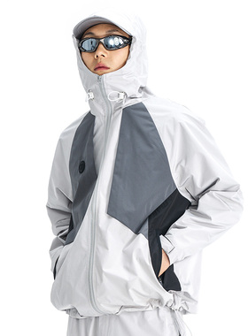 ENshadower隐蔽者拼色拉链冲锋衣外套男连帽gorpcore户外夹克新款