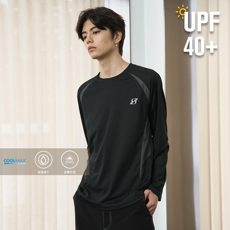 ENshadower运动拼色长袖T恤