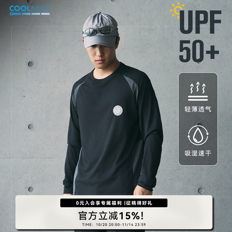 ENshadower拼接图案运动长T