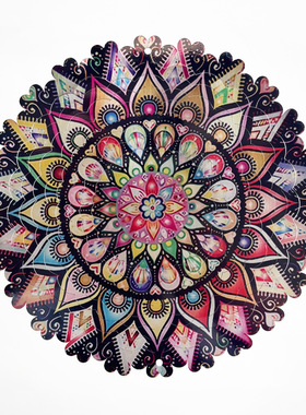 亚马逊2025新款曼陀罗风铃风转花园庭院装饰挂件不锈钢工艺品